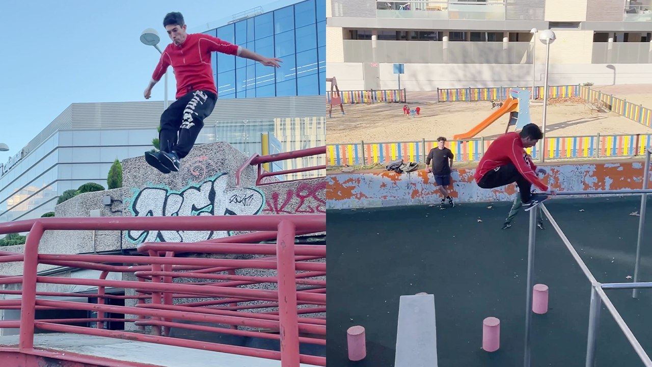 '21 y/o parkour fanatic shares compilation of his BEST FAILS made in Madrid '