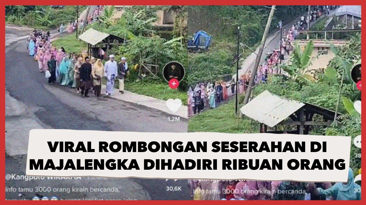Viral Rombongan Seserahan di Majalengka Mengular Dihadiri Ribuan Orang, Kayak Bubaran Konser!