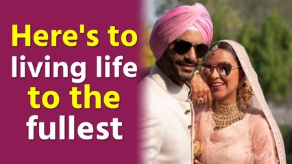 Angad Bedi pens heartfelt note to wife Neha Dhupia on 4th wedding anniversary