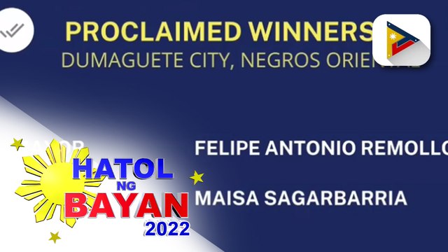 Pormal nang iprinoklama ng Comelec Dumagete City Board of Canvasser bilang alkalde ng lungsod