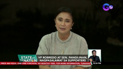 VP Robredo at Sen. Pangilinan, nagpasalamat sa supporters | SONA