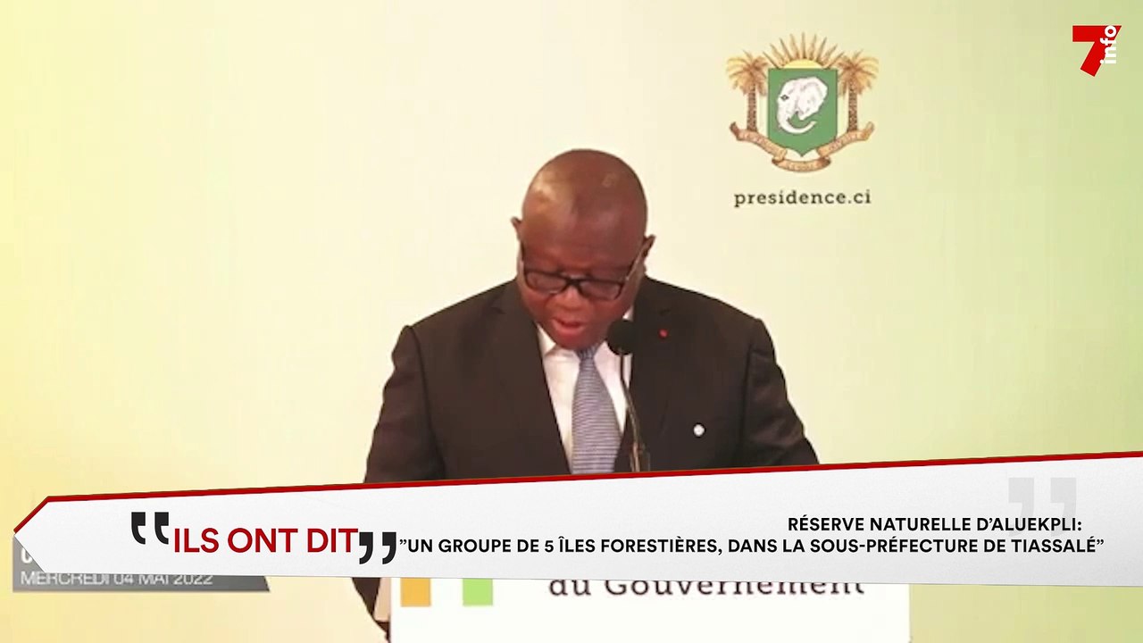 Amadou Coulibaly (porte-parole gouvernement) : Réserve naturelle d'Aluékpli, un groupe de 5 îles