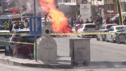 AKP ilçe başkanlığı önündeki şüpheli çanta imha edildi