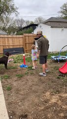 Four-Year-Old Misses Tee and Hits Dad