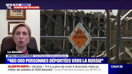 "Près de 460.000" Ukrainiens ont été déportés vers la Russie, selon la vice-Première ministre ukrainienne