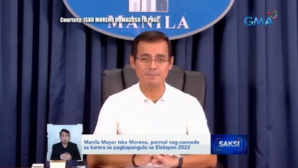Manila Mayor Isko Moreno, pormal nag-concede sa karera sa pagkapangulo | Saksi