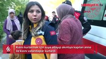 Yürekler ağza geldi! Annenin çığlıklarına yetiştiler