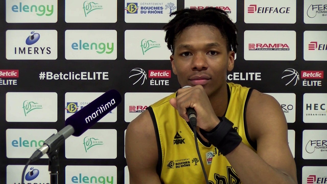 Au micro maritima: Allan Dokossi après la victoire de Fos Provence Basket contre Roanne
