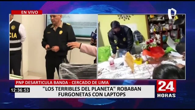 PNP desarticula banda criminal dedicada a robar furgonetas con carga de laptops
