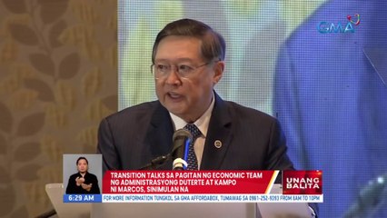 Transition talks sa pagitan ng economic team ng Du30 admin at kampo ni Marcos, sinimulan na | UB