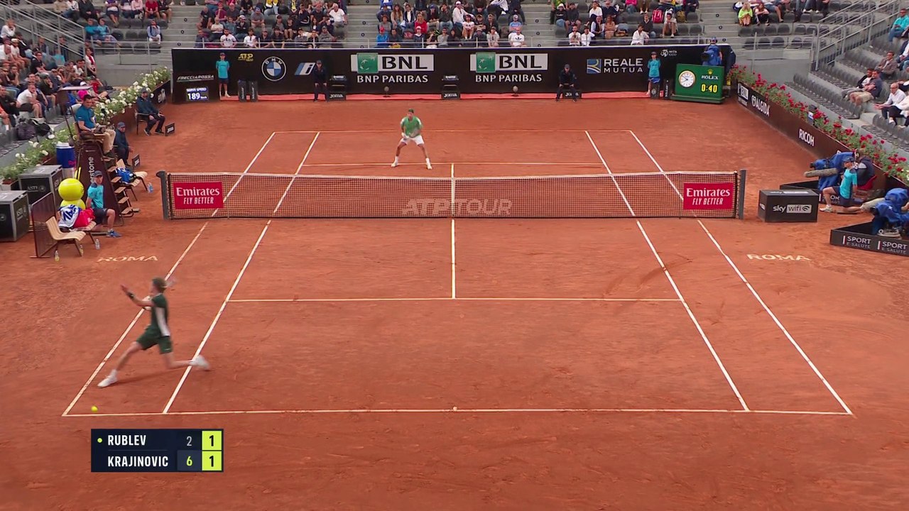 Rublev v Krajinovic | ATP Italian Open | Match...