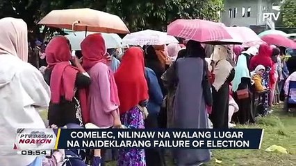 Comelec, nilinaw na walang lugar na naideklarang failure of election