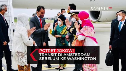 Potret Jokowi Transit di Amsterdam Sebelum ke Washington