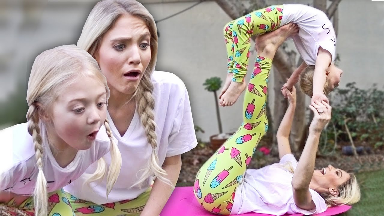HILARIOUS MOMMY DAUGHTER YOGA CHALLENGE!!