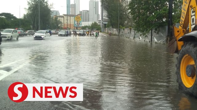 Flash floods hit Penang island due to heavy rain