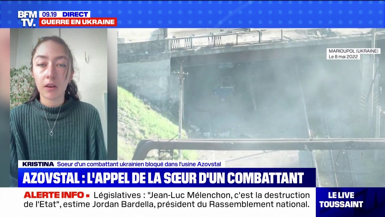 "Ils vivent sous les bombardements incessants": Kristina, sœur d'un militaire ukrainien bloqué dans l'usine d'Azovstal, témoigne sur BFMTV