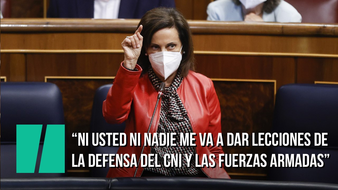 Margarita Robles, a un diputado del PP: "Ni usted ni nadie me va a dar a mí lecciones de la defensa de los funcionarios del CNI ni de las Fuerzas Armadas"