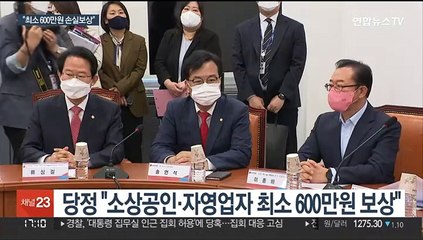 윤석열 정부 첫 당정 "소상공인 누구나 최소 600만원 손실보상"