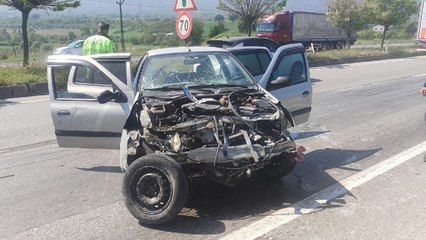 Sürücünün araçtan fırladığı kazada can pazarı