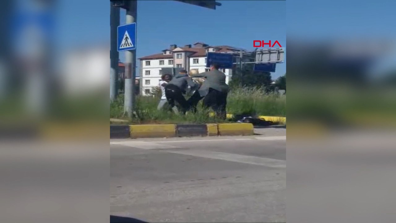 Bartın'da yumruk yumruğa kavga kamerada