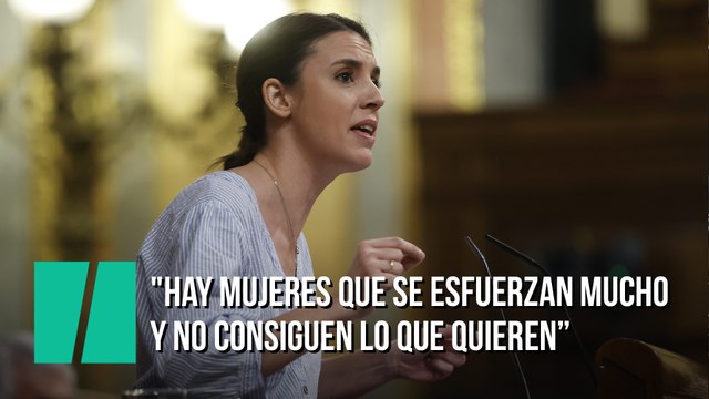 Montero, a Olona: Hay muchísimas mujeres que se esfuerzan mucho a diario y no consiguen lo que quieren porque vivimos en una sociedad que es machista
