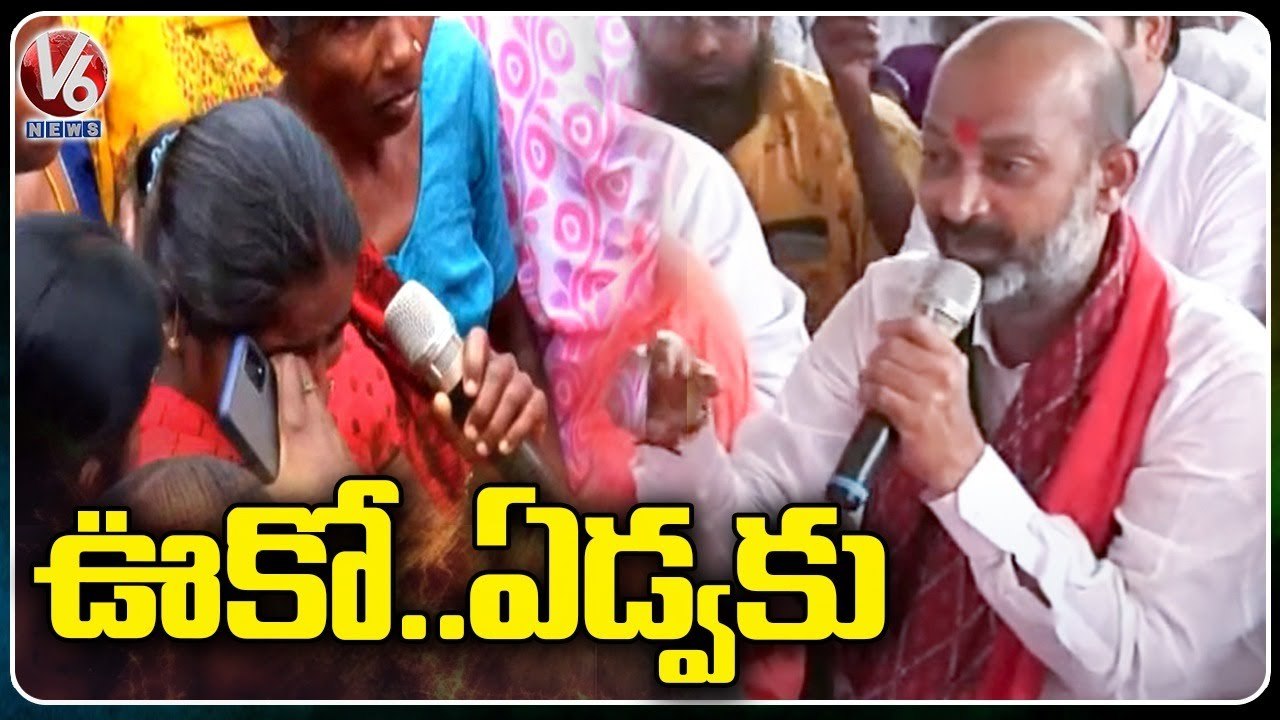 BJP Chief Bandi Sanjay Interact With Public _ Praja Sangrama Yatra _ V6 News