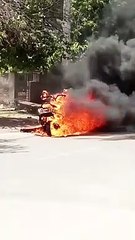 Video... हिरण मंगरी क्षेत्र में स्कूटी में लगी आग