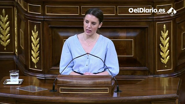Irene Montero, a Vox: Las mujeres en España cobran menos por el mismo trabajo que los hombres, ¿ustedes creen que esto no tiene que ver con el machismo?