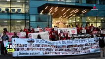 Familiares de desaparecidos protestan en Nuevo León