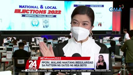 PPCRV, walang nakitang iregularidad sa pattern ng datos ng mga boto | 24 Oras