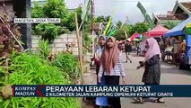 Perayaan Lebaran Ketupat,  2 Kilometer Jalan Kampung Dipenuhi Ketupat Gratis