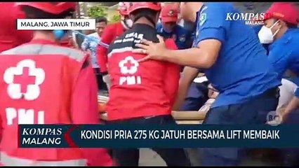 Kondisi Pria 275 Kg Yang Jatuh Bersama Lift di Kota Malang Membaik
