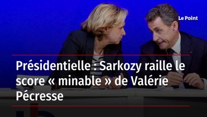 Présidentielle : Sarkozy raille le score « minable » de Valérie Pécresse