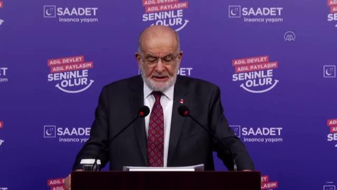 Saadet Partisi Genel Başkanı Karamollaoğlu, haftalık basın toplantısında konuştu