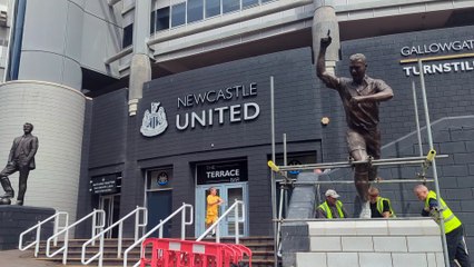 Alan Shearer Statue Moved at St James's Park