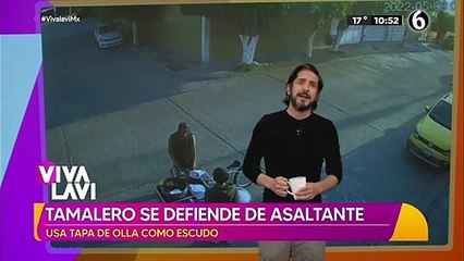 Tamalero se defiende de asaltante; usa tapa de olla como escudo