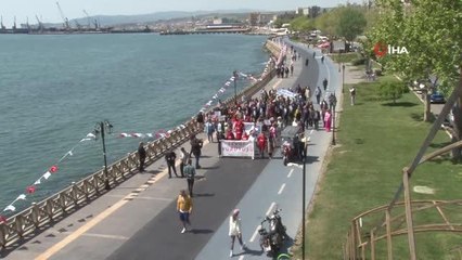 Tekirdağ'da engellilerden 'Sevgi yürüyüşü'