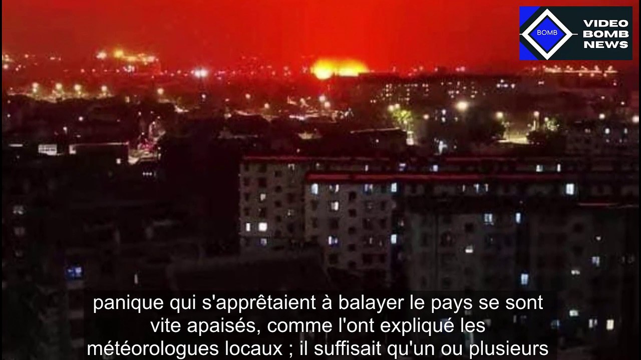 En Chine, un ciel rouge sang choquant fait craindre le pire aux habitants