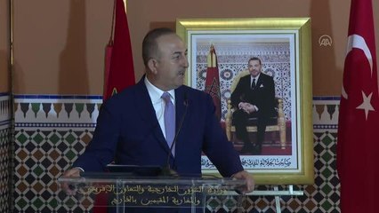 Dışişleri Bakanı Çavuşoğlu, Faslı mevkidaşı Burita ile basın toplantısı düzenledi