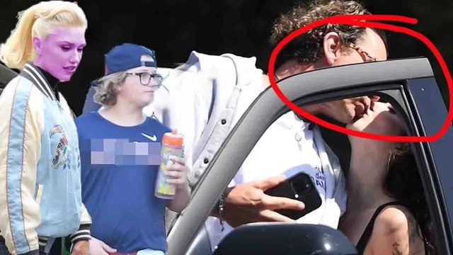 Gwen Stefani blushes at Gavin Rossdale's act of passionately kissing GF Courtlyn in front son Zuma