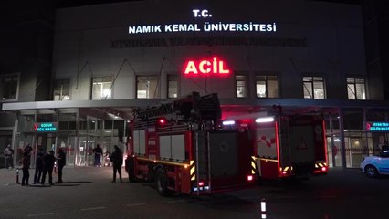 Tekirdağ'daki Üniversite Hastanesinde Yangın Çıktı