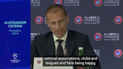 下载视频: Fans welcoming Champions League expansion claims UEFA President