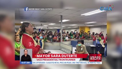 VP frontrunner Duterte, muling pinasalamatan ang mga tumulong sa kanyang kampanya | UB
