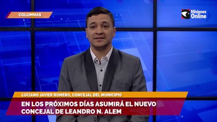 En los próximos días asumirá el nuevo concejal de Leandro N. Alem
