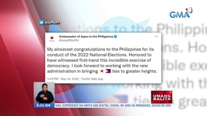 Iba't ibang bansa, nagpaabot ng pagbati kasunod ng Eleksyon 2022 | UB