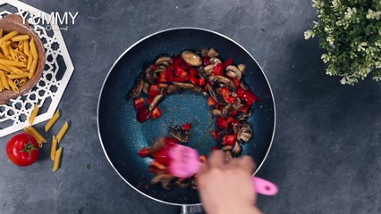 طريقة عمل المعكرونة بالدجاج والكريمة