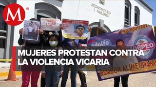 Protesta en Oaxaca contra los feminicidios y la violencia vicaria