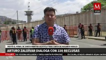 Arturo Zaldívar dialoga con reclusas en Santa Martha Acatitla, entre ellas, Rosario Robles