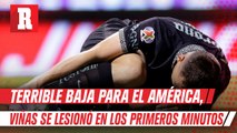 Federico Viñas abandonó el partido  vs Puebla por lesión