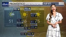 Pronóstico del tiempo para hoy jueves 12 de mayo.